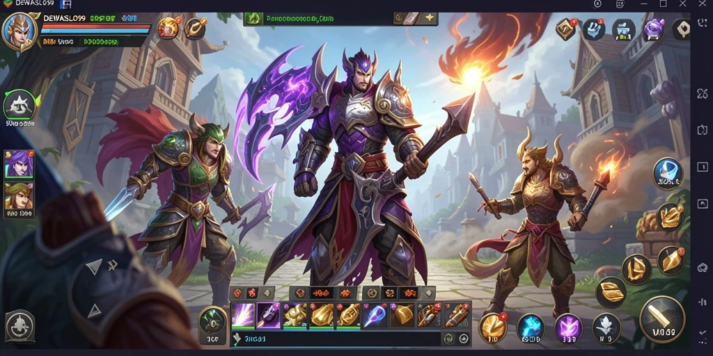 Tampilan gameplay DEWASLOT99 dengan aksi pertarungan seru dan karakter yang dinamis.