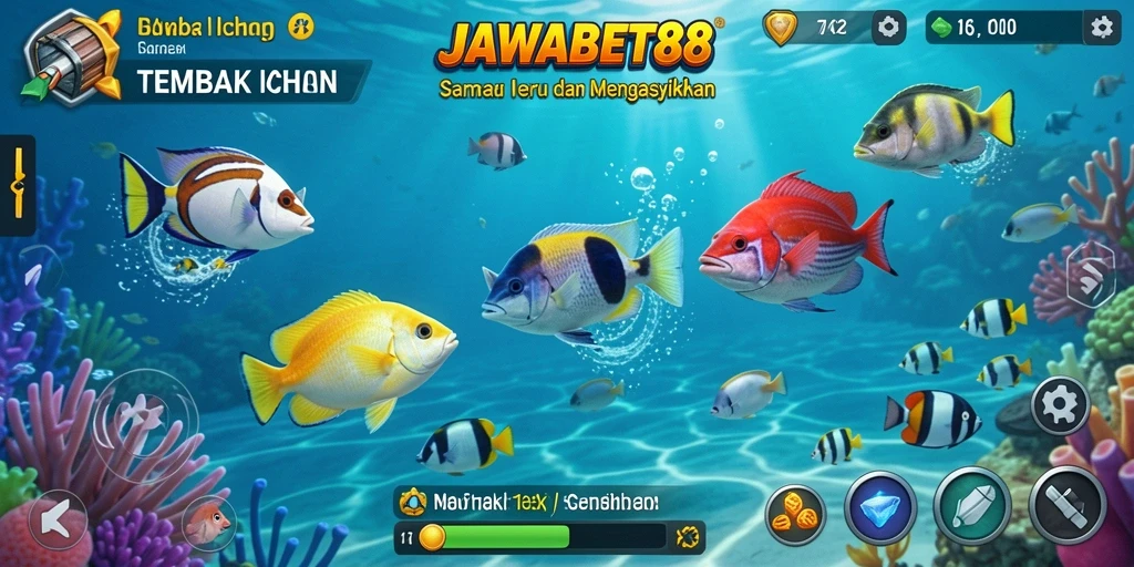 Tampilan gameplay JAWABET88 saat menangkap ikan dengan grafis yang menarik.