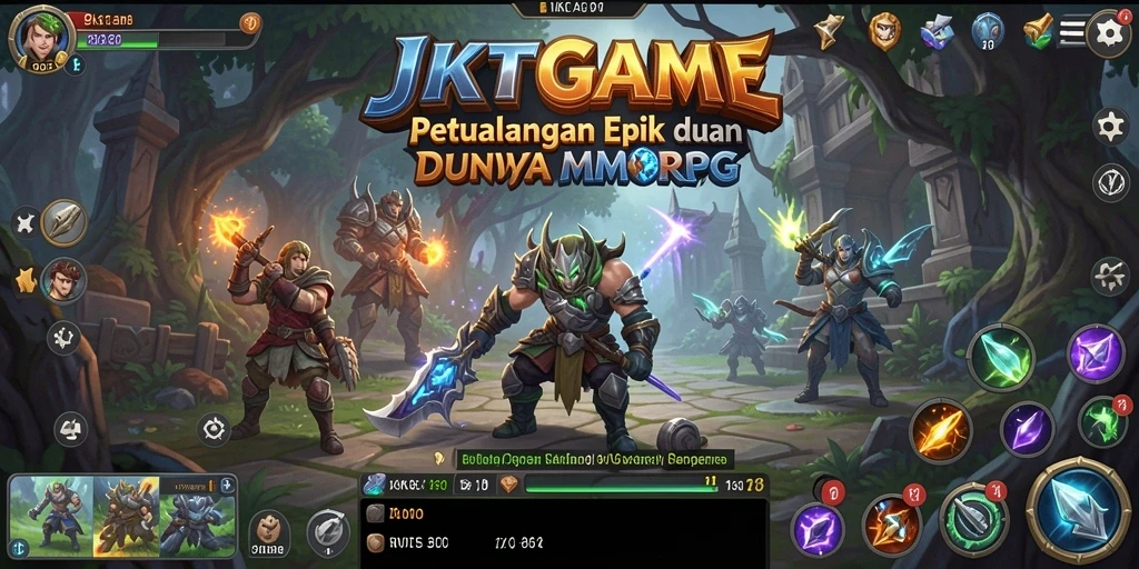 Tampilan gameplay JKTGAME yang mengesankan dalam dunia MMORPG.