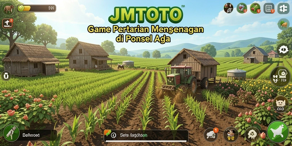 Screenshot gameplay JMTOTO menampilkan pengalaman bertani yang seru dan interaktif.