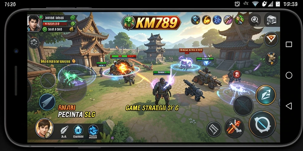 Screenshot gameplay KM789 menunjukkan aksi strategi yang mendebarkan.