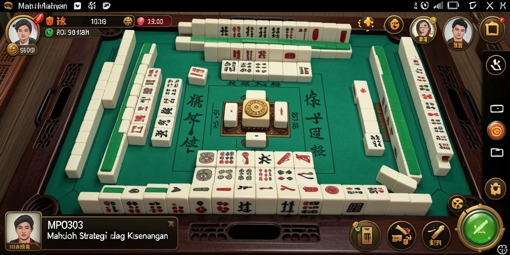 Screenshot MPO303 menampilkan gameplay Mahjong yang seru dan menantang.