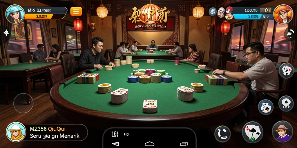 Tampilan gameplay QiuQiu yang seru dan menegangkan.