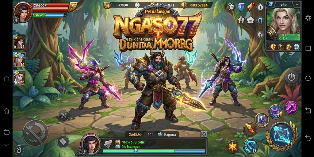 Tampilan menarik dari petualangan di NGASO77 MMORPG.