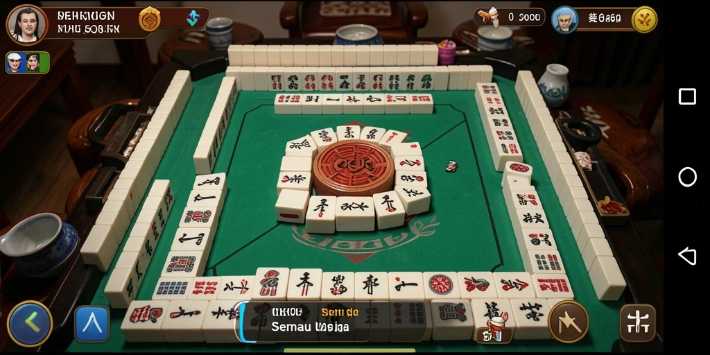 Tampilan gameplay Mahjong di OKJK yang menarik dan interaktif.