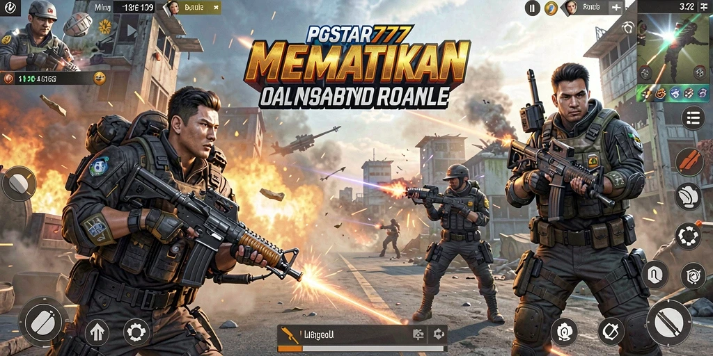 Tampilan seru dari gameplay PGSTAR777 dalam pertempuran Battle Royale.