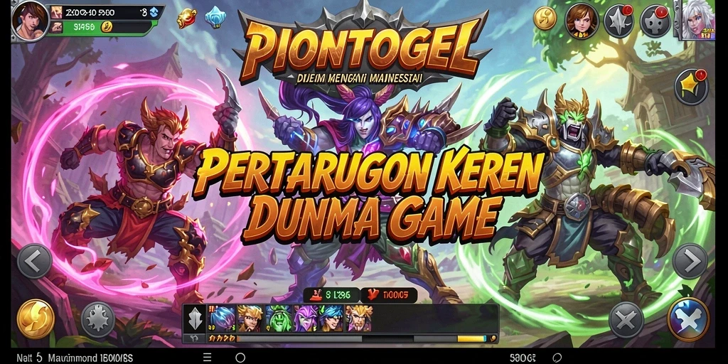 Tampilan dinamis dari gameplay PIONTOGEL yang intens.