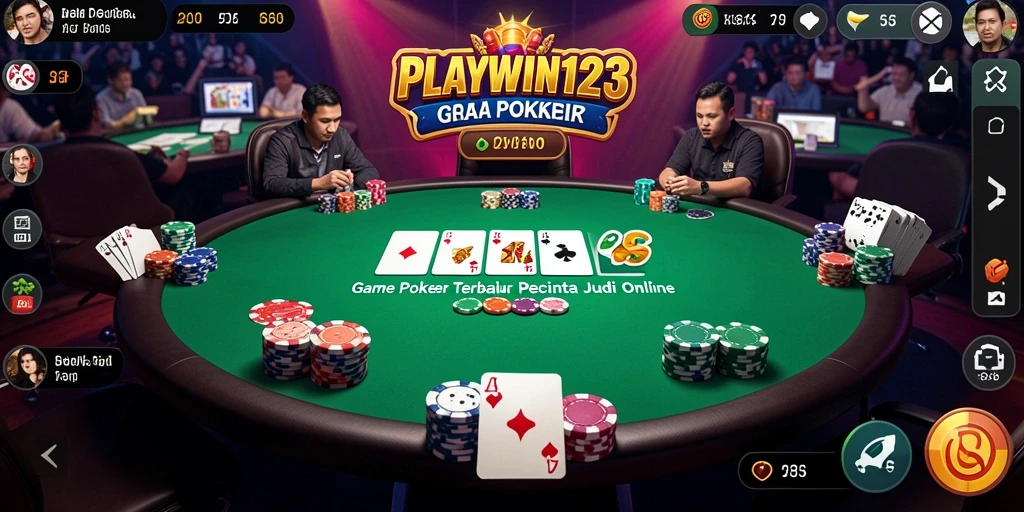 Tampilan permainan Poker yang seru di PLAYWIN123.