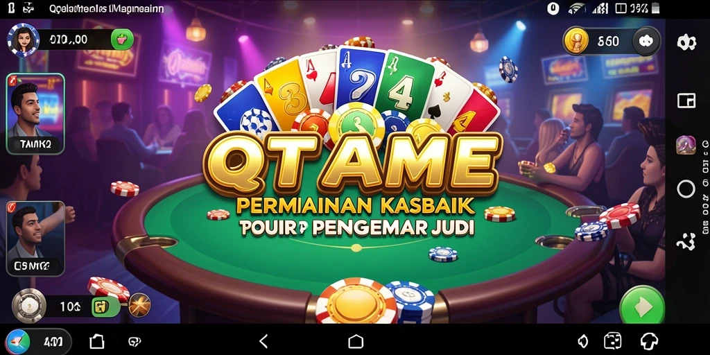 Screenshot QTGAME menampilkan gameplay seru di kasino.