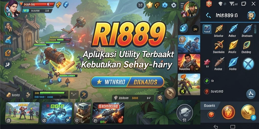 Tampilan utama RI889 dengan fitur optimasi kinerja yang menarik.