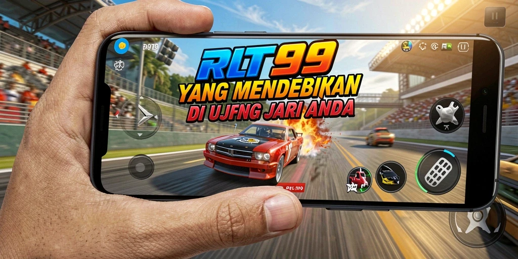 Tampilan gameplay menegangkan dari RT99 saat mobil melaju kencang.