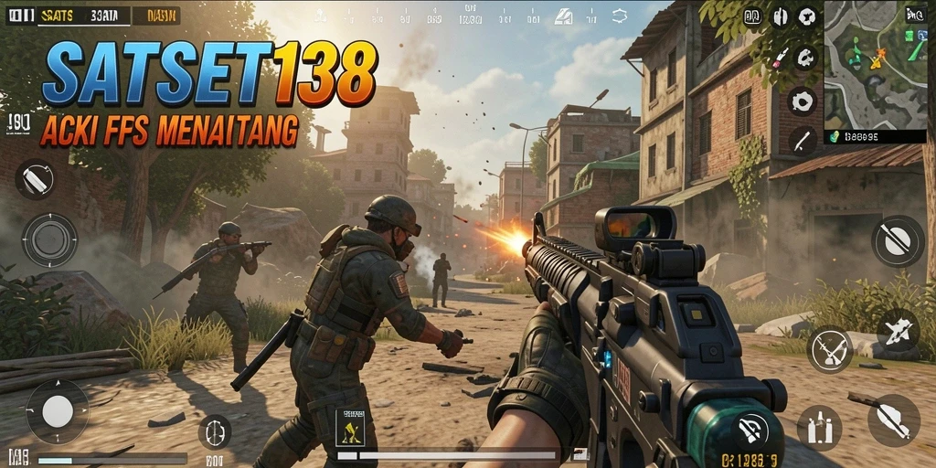 Tampilan seru dari gameplay SATSET138 dengan aksi tembak-menembak yang intens.