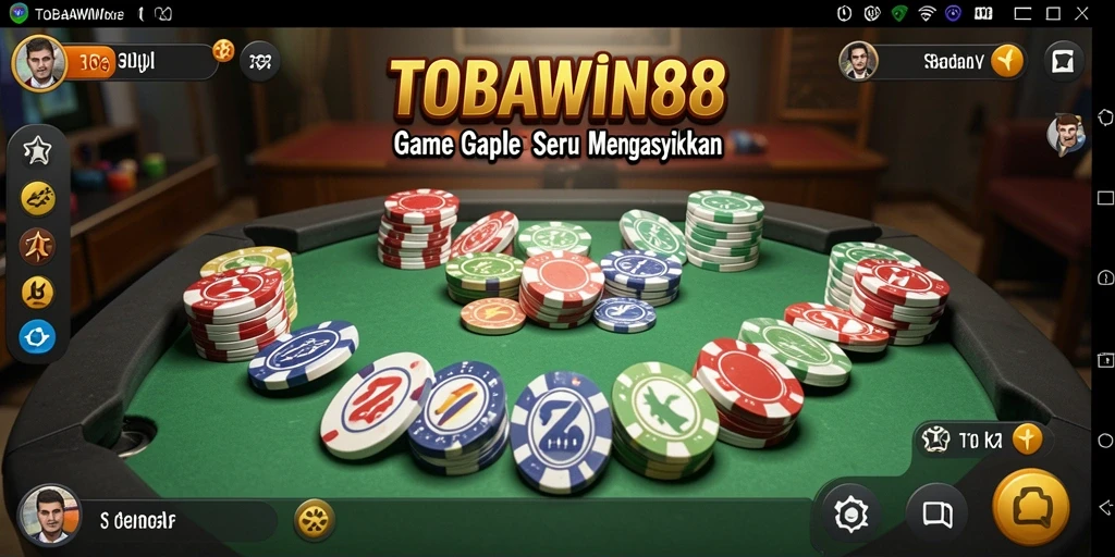Gameplay seru Gaple bersama teman di TOBAWIN88.
