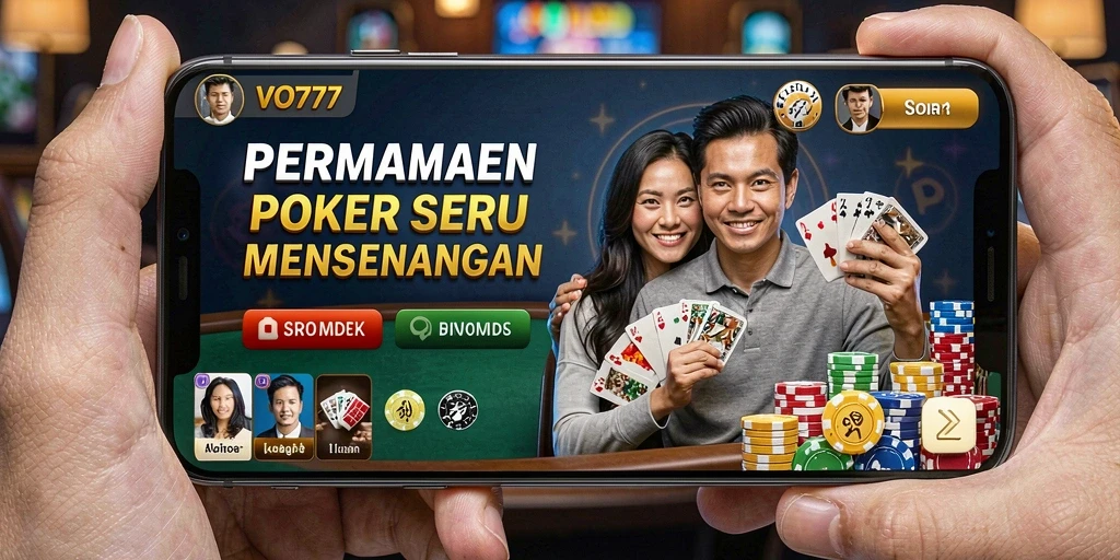 Tampilan gameplay Poker yang menegangkan dan menarik di VO777.