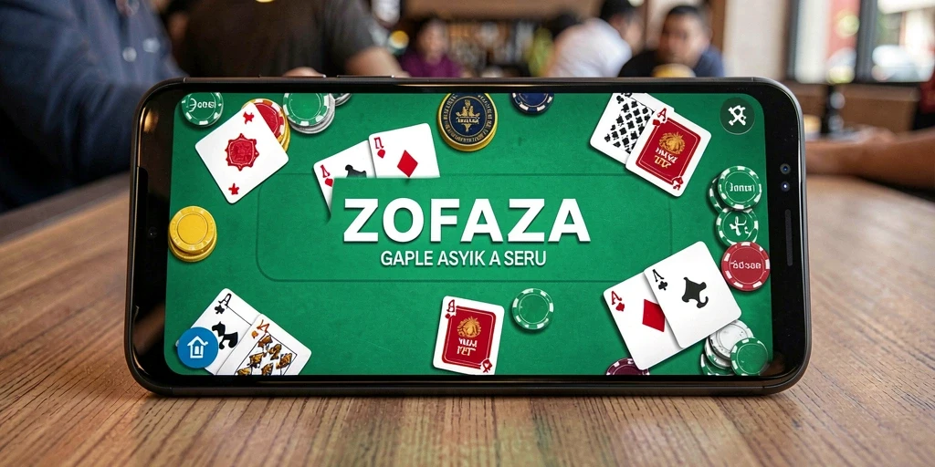 Tampilan gameplay ZOFAZA dalam permainan Gaple yang seru.