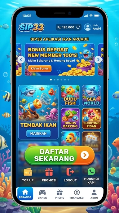 Tampilan antarmuka aplikasi sip33 yang sederhana dan intuitif.